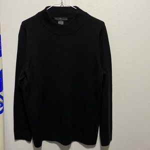 Fred David Knit Crew Neck Sweater Black Sweater Women’s Size Large